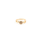 Royal Halo Crystal Gold Ring