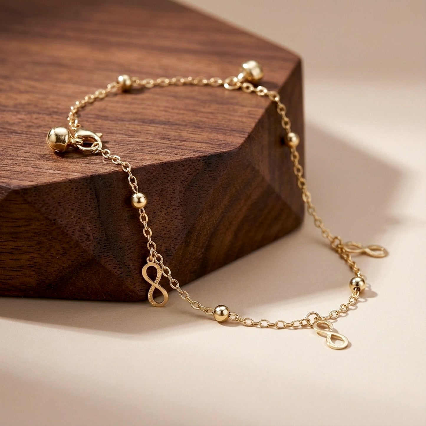 Eternal Infinity Charm Gold Anklet