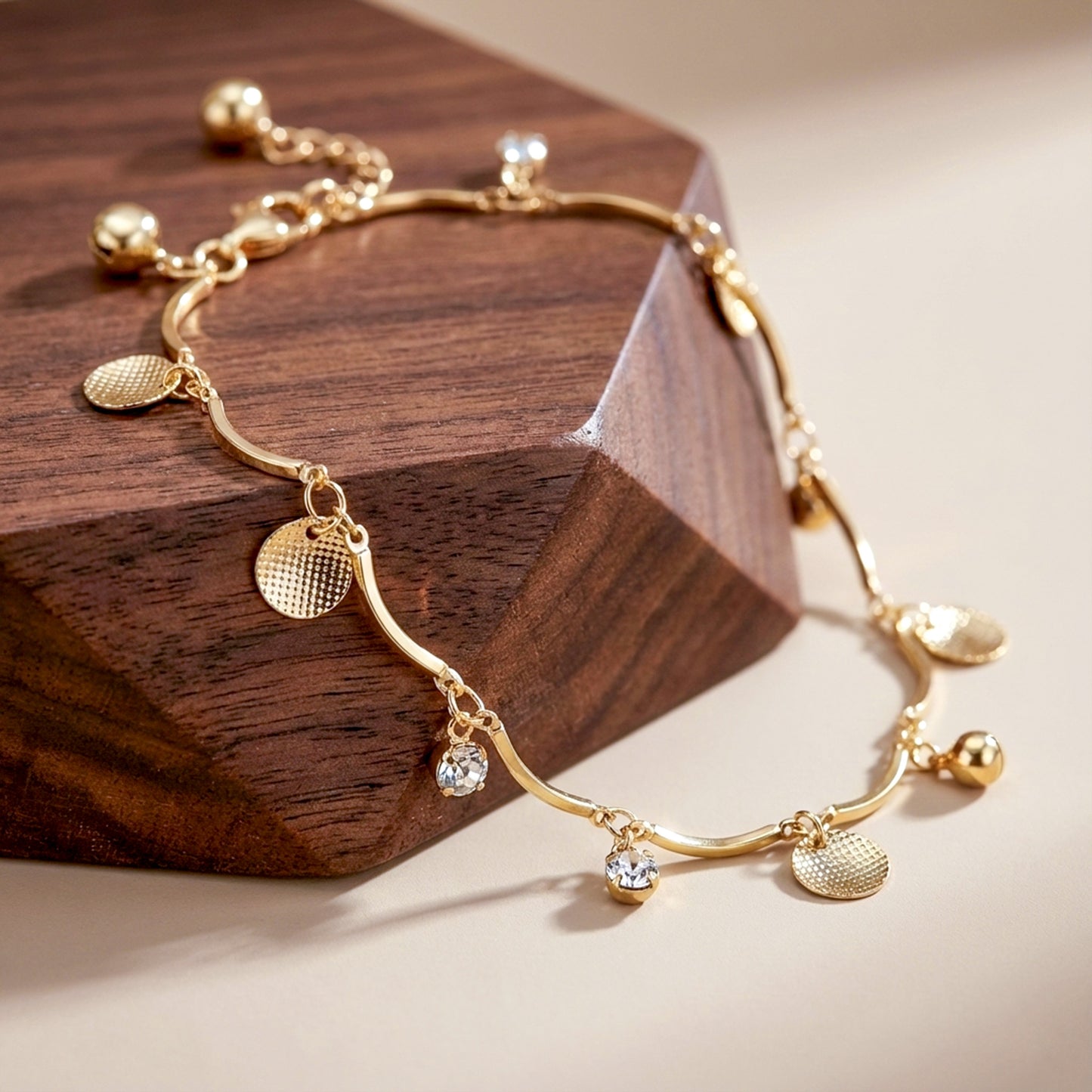 Luxpenny Signature Gold Charm Anklet