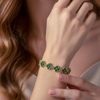 Green Enamel Clover Luxury Bracelet