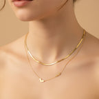 Layered Love Heart Gold Necklace