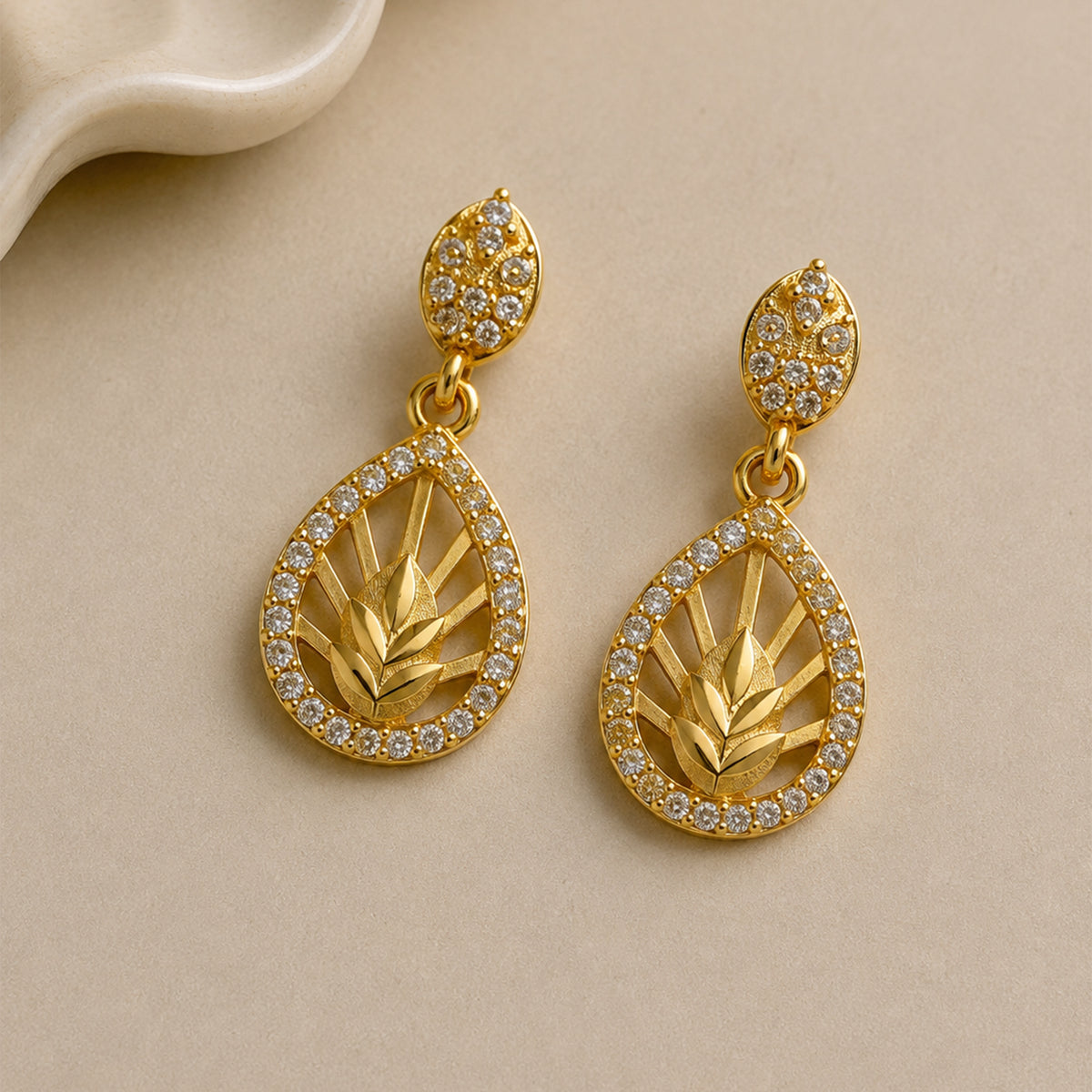 Kamal Leaf Earrings