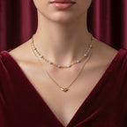 Luxpenny Dual Layer Gold Heart Necklace