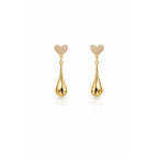Golden Heart Drip Luxe Earrings