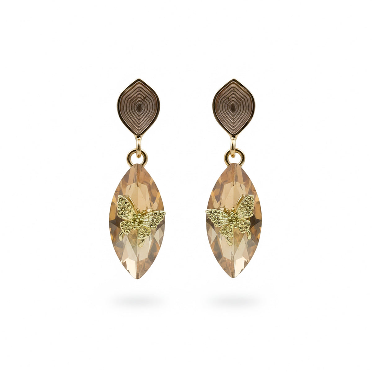 Nova Crystal Butterfly Earrings