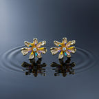 Golden Daisy Bloom Earrings
