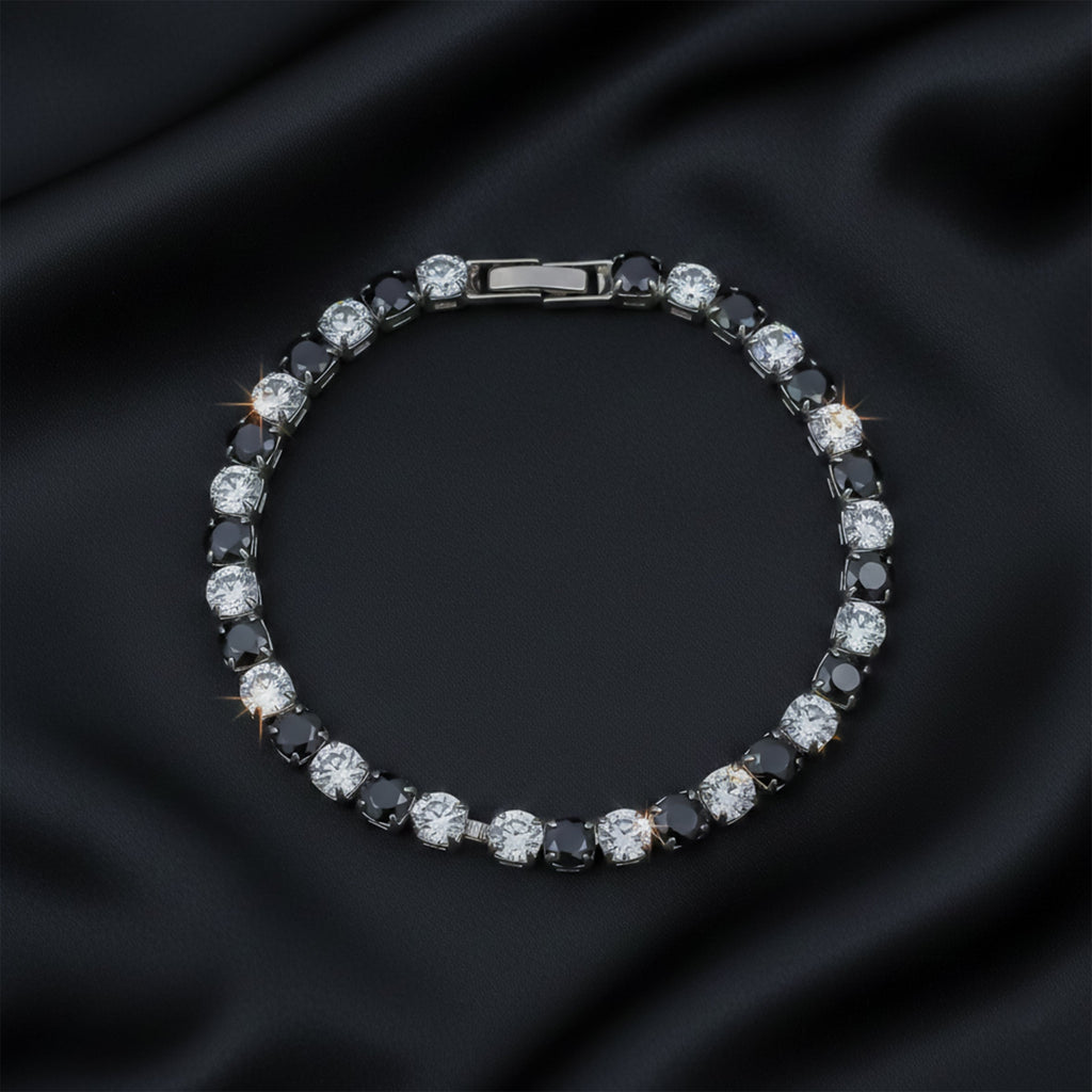 Noir Diamond Elegance Tennis Bracelet