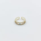 Multicolor Gemstone Open Band Ring