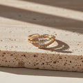 Regal Sparkle Criss-Cross Band Ring