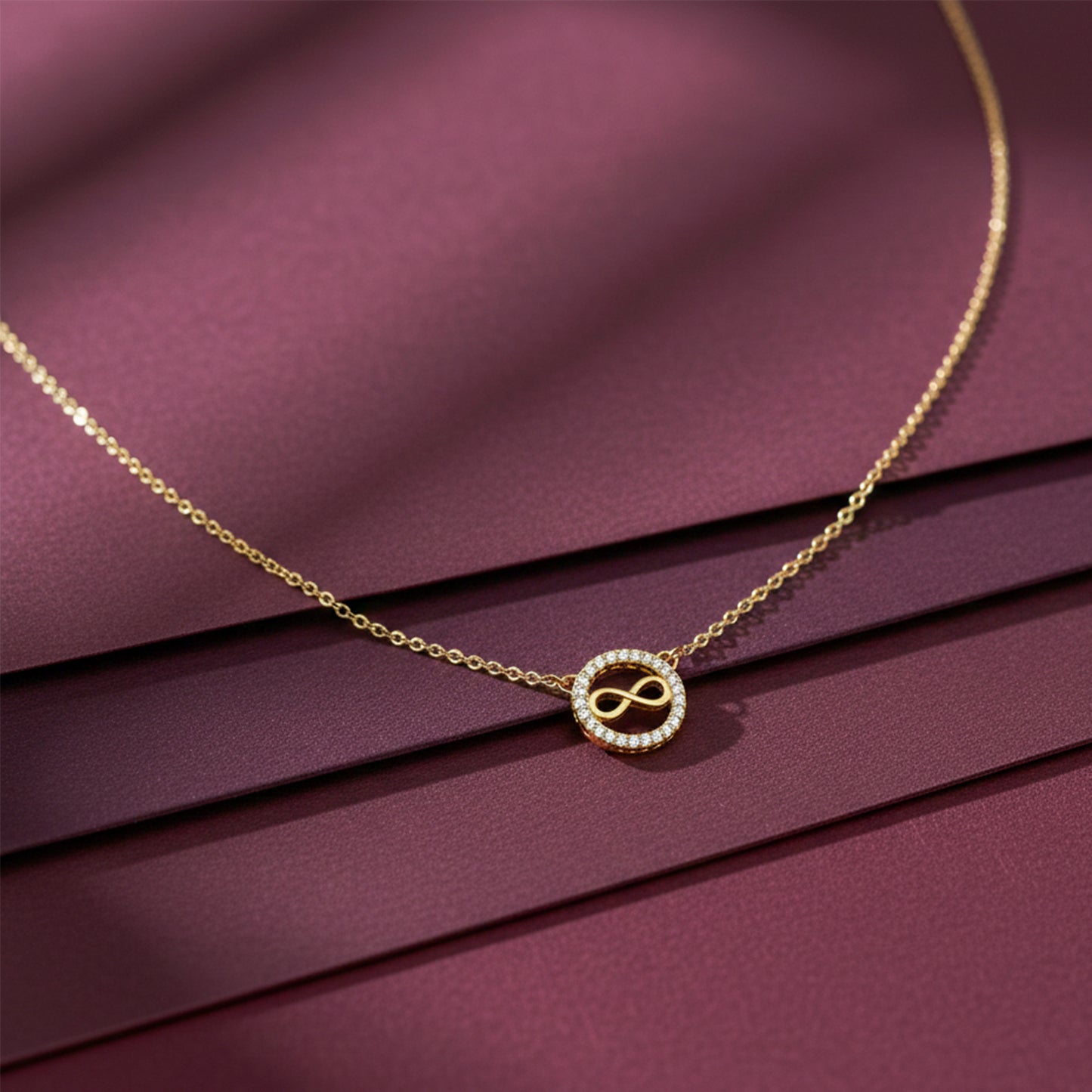 Elegant Gold Infinity Necklace