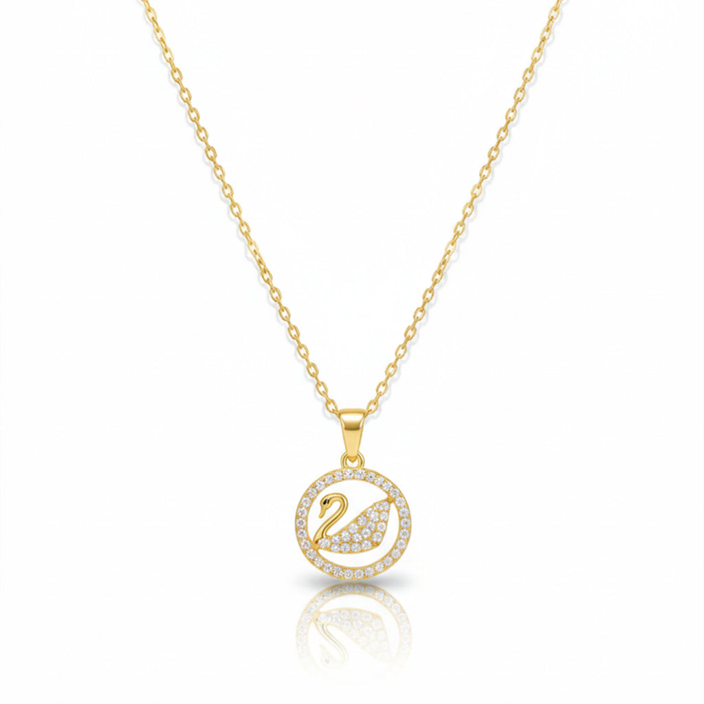 Swan Graceful Pendant Necklace