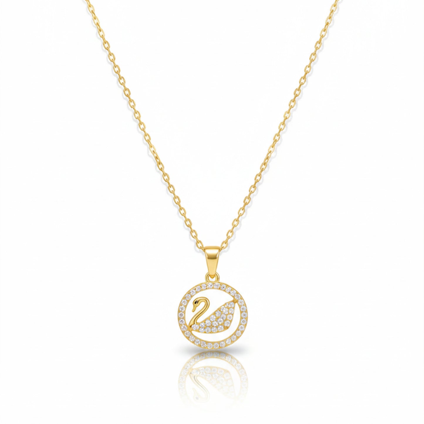 Swan Graceful Pendant Necklace