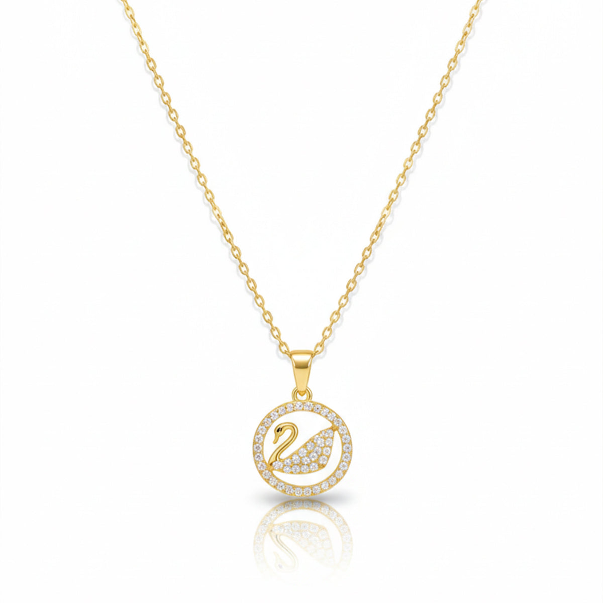 Swan Graceful Pendant Necklace