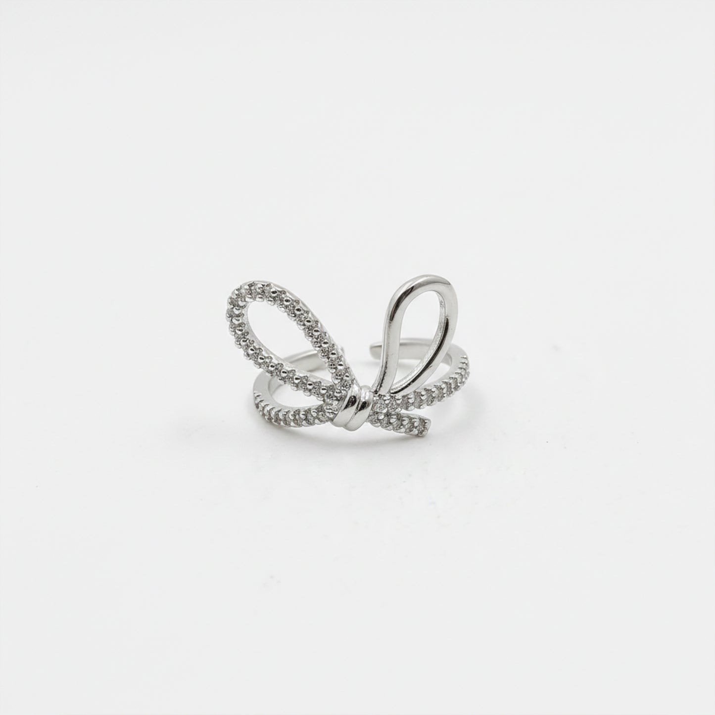Celeste Sparkle Bow Infinity Ring