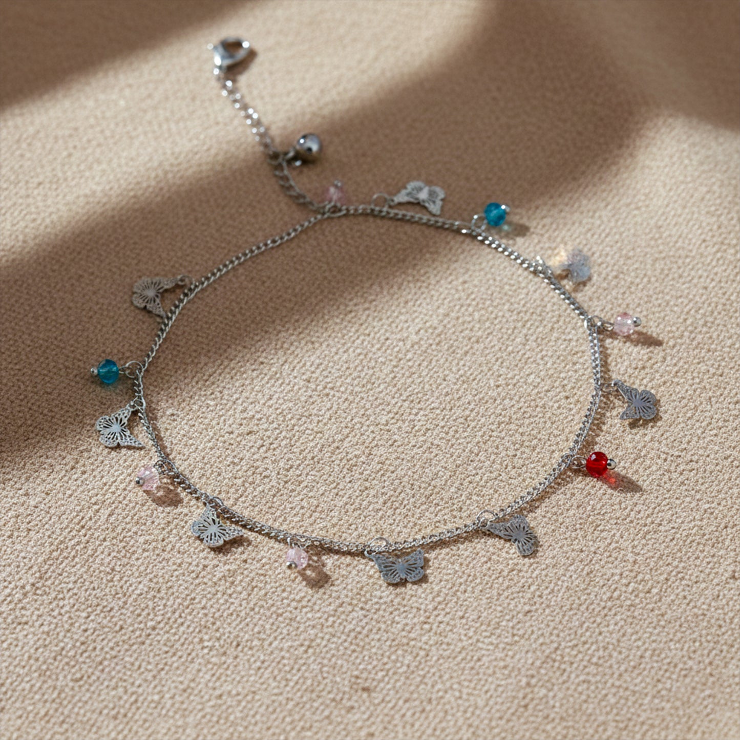 Flutter Butterfly Charm Anklet