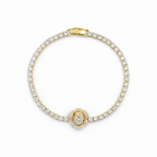 Royal Halo Diamond Tennis Bracelet