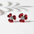 Red Blossom Crystal Luxury Earrings