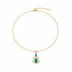 Royal Emerald Drop Necklace