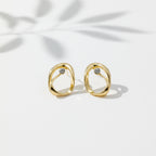 Orbit Diamond Gold Earrings