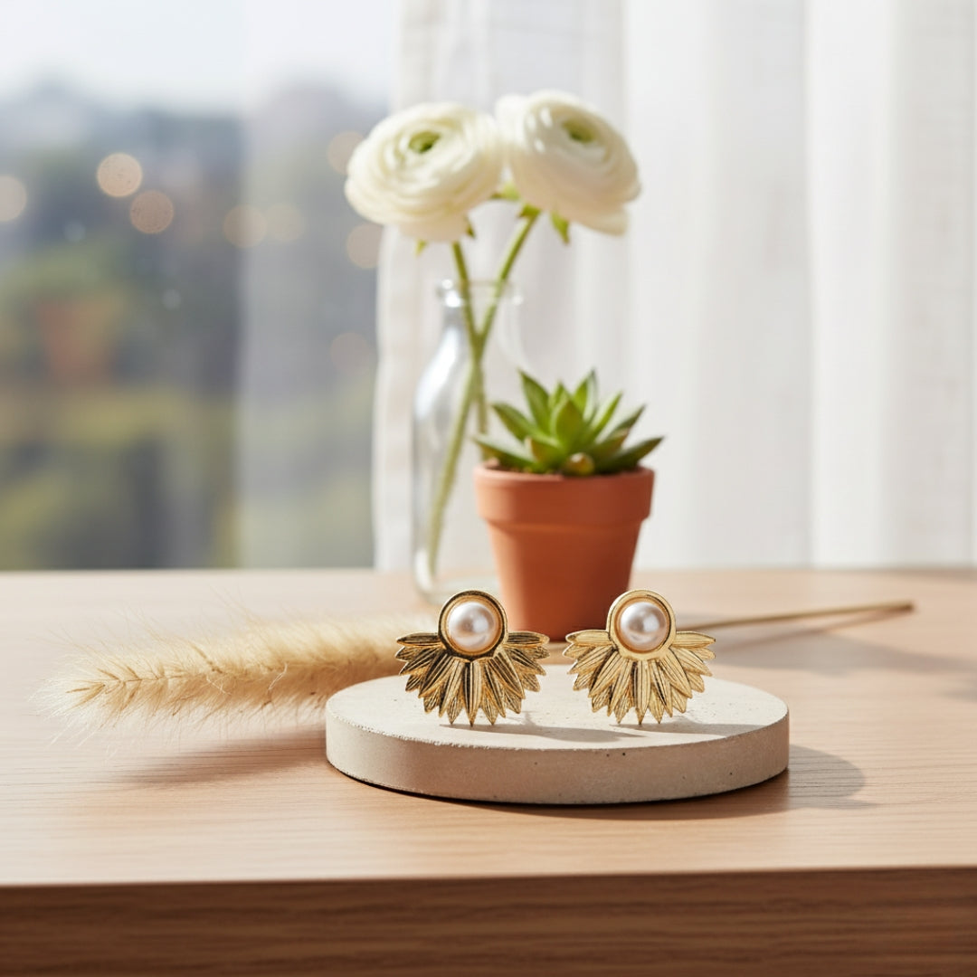 Pearl Hoop Earrings