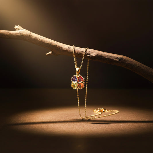 Luxury Four Leaf Clover Gold Necklace