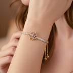 Violet Blossom Diamond Bracelet