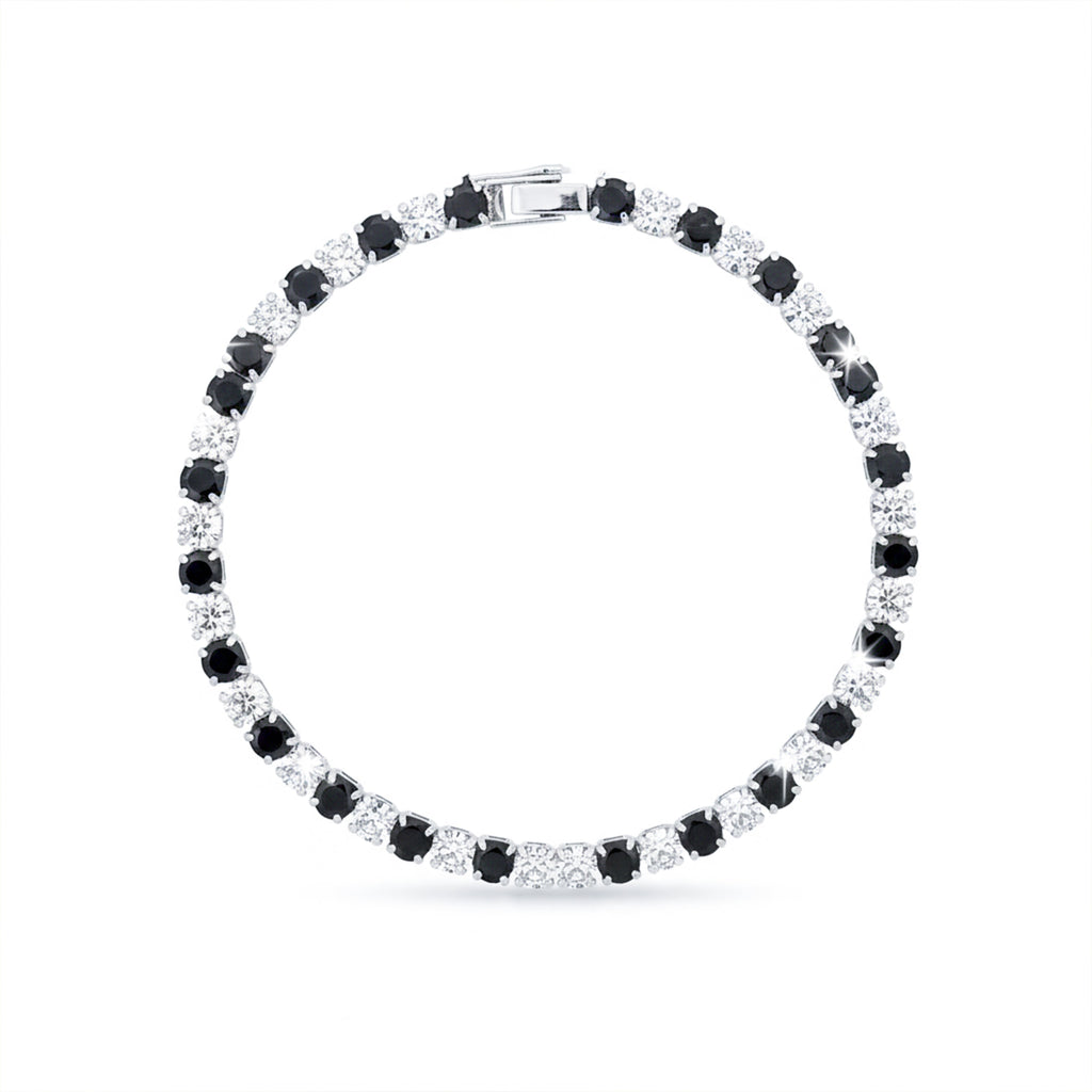 Obsidian Glow Diamond Tennis Bracelet