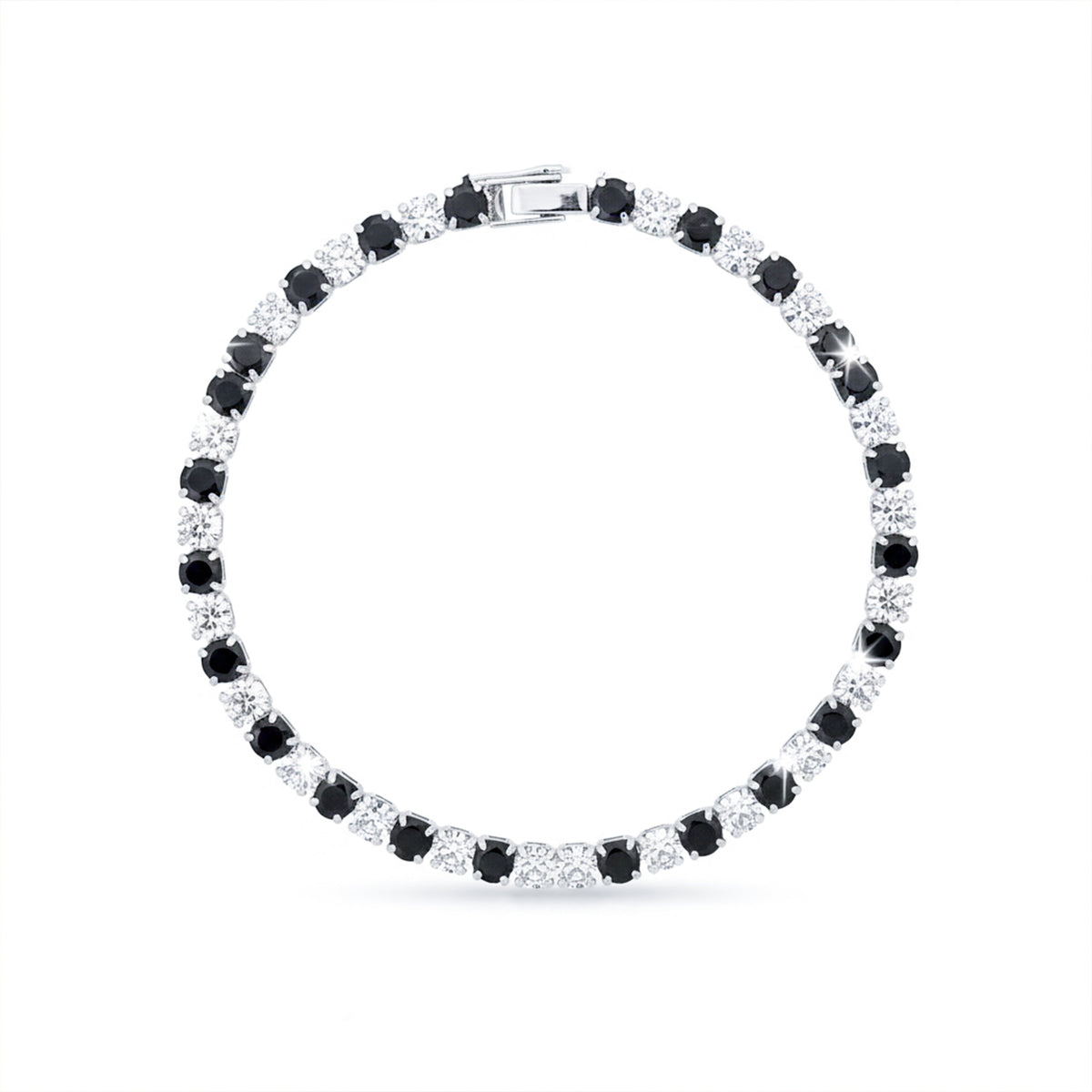 Obsidian Glow Diamond Tennis Bracelet