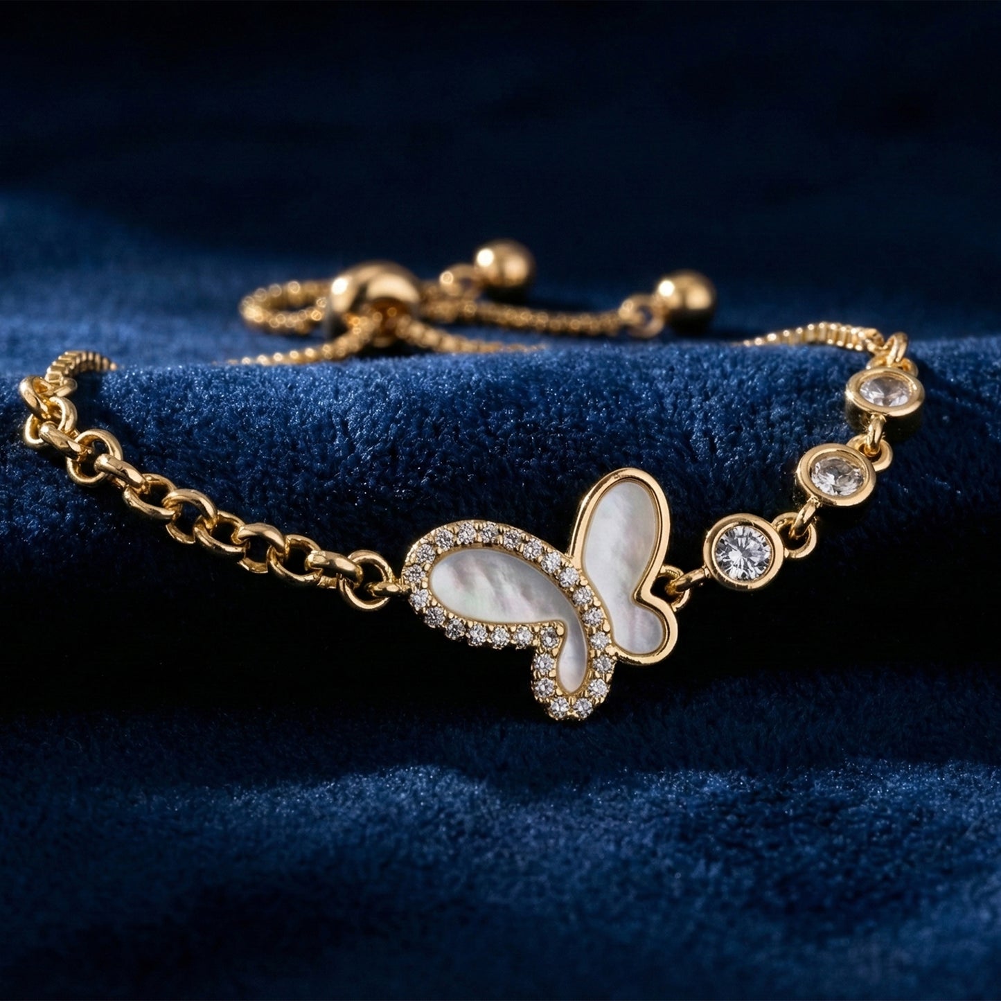 Ethereal Butterfly Stone Bracelet