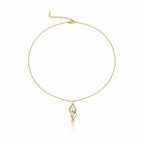 Minimal Gold Pearl Drop Pendant Necklace