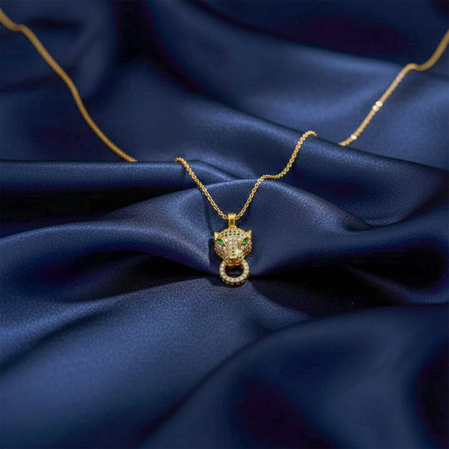 Panther Head Gold Necklace