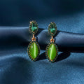Green Radiance Drop Earrings