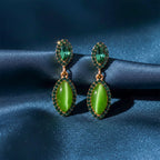 Green Radiance Drop Earrings