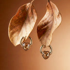 Chic Gold Heart Dangle Earrings