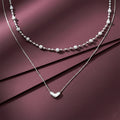 Luxpenny Dual Layer Silver Heart Necklace