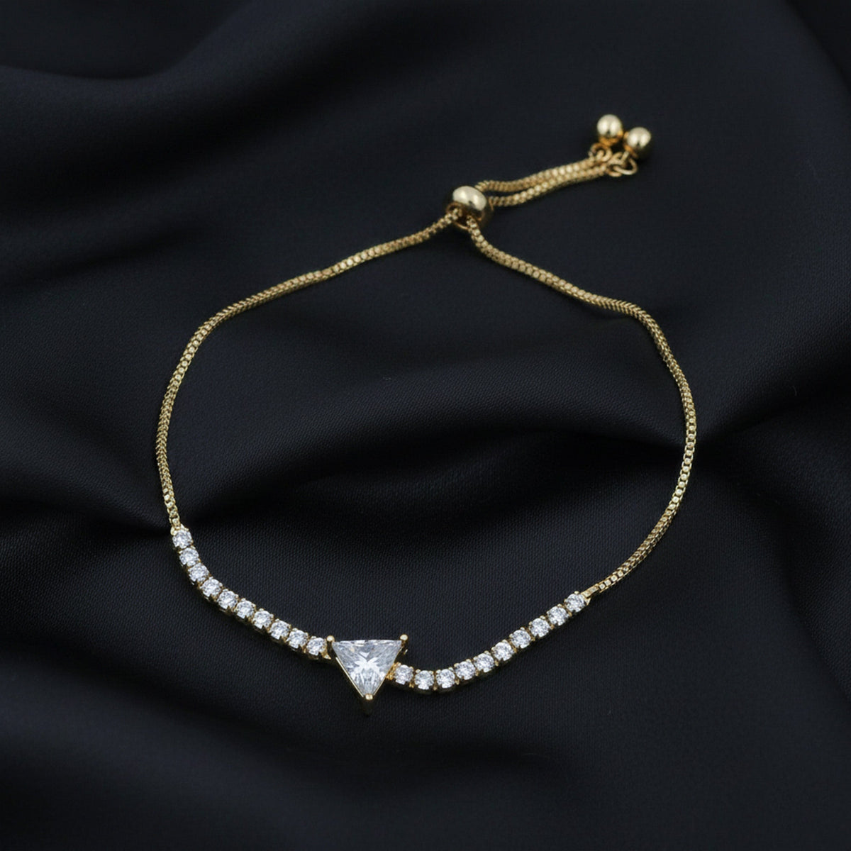 Trinity Diamond Triangle Bracelet