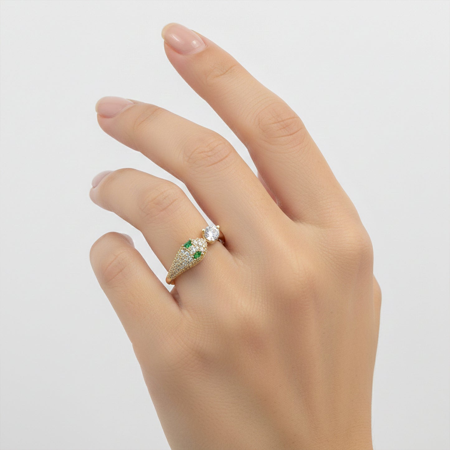 Venom Luxe Diamond Snake Ring