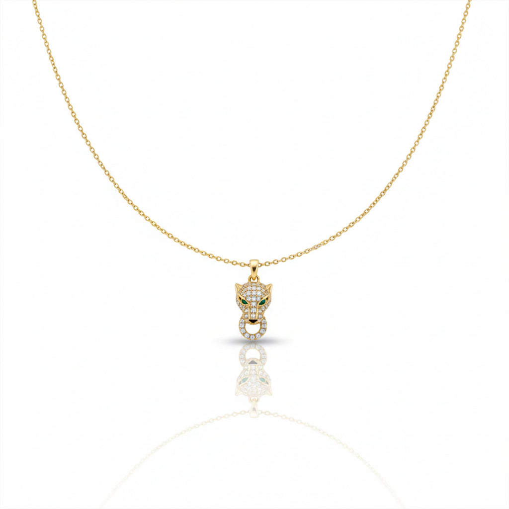 Crystal Leopard Pendant Necklace