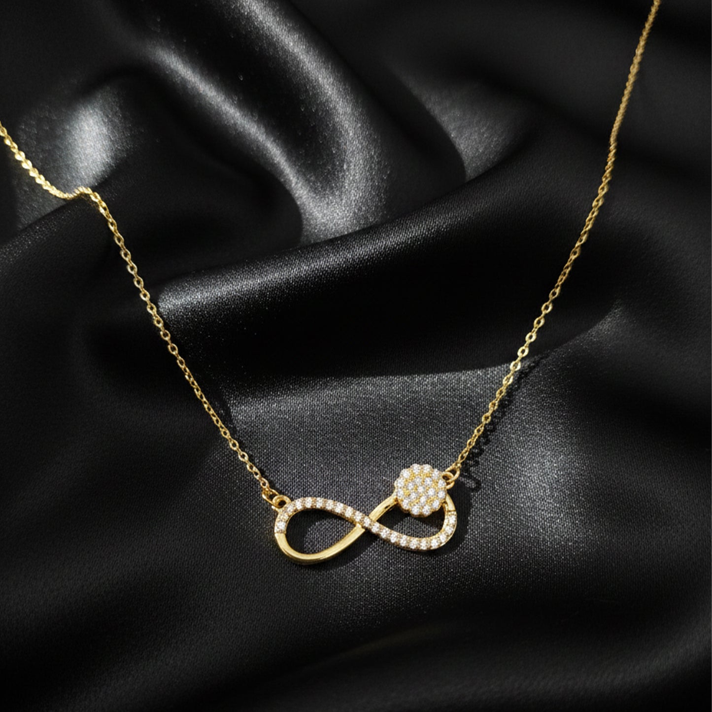 Aurelia Diamond Infinity Gold Necklace