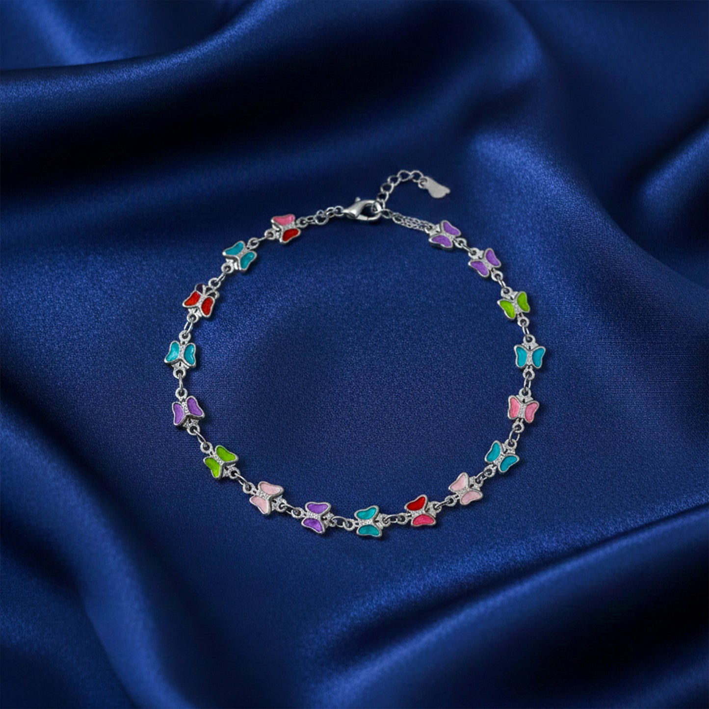 Cute Multicolor Butterfly Chain Anklet