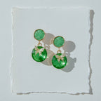 Green Royale Drops Earrings