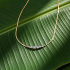 Celeste Diamond Curve Gold Necklace