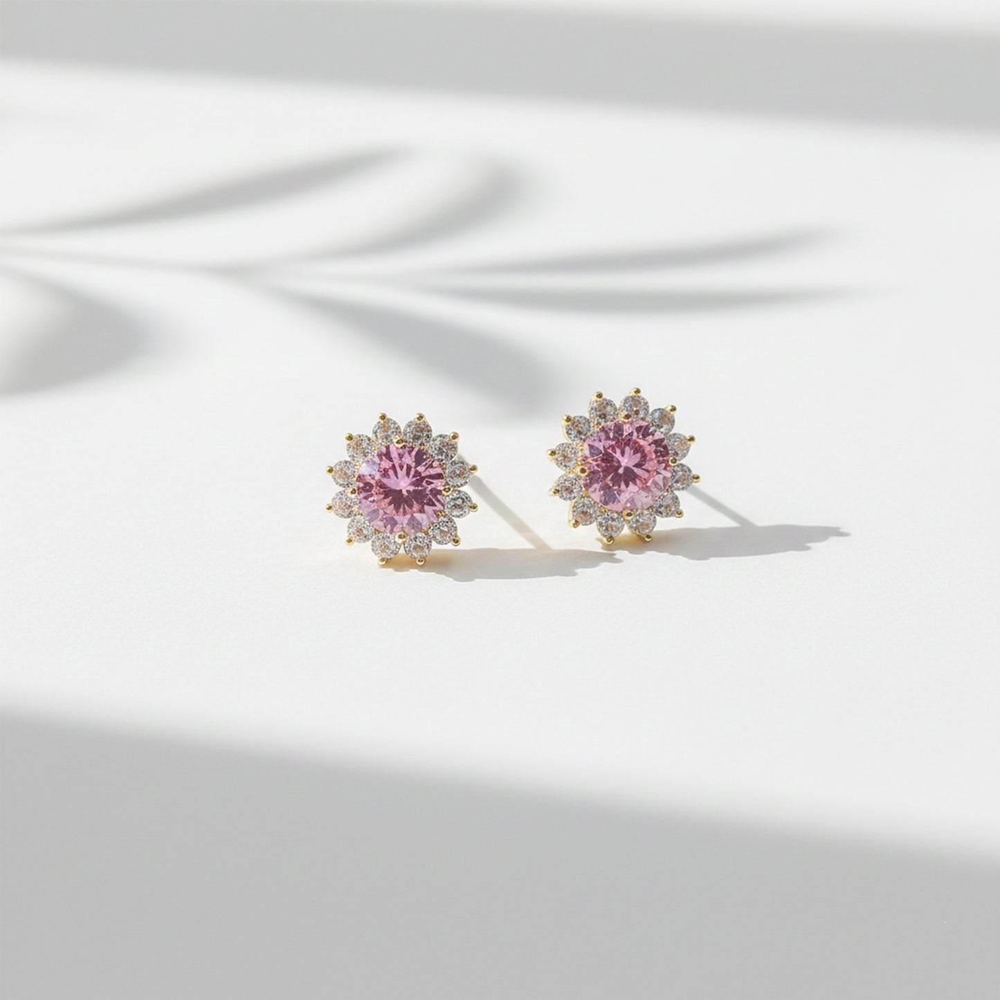 Rose Glow Floral Halo Earrings