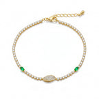 Regal Green Aura Diamond Bracelet