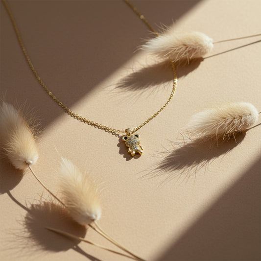 Teddy Bear Gold Necklace