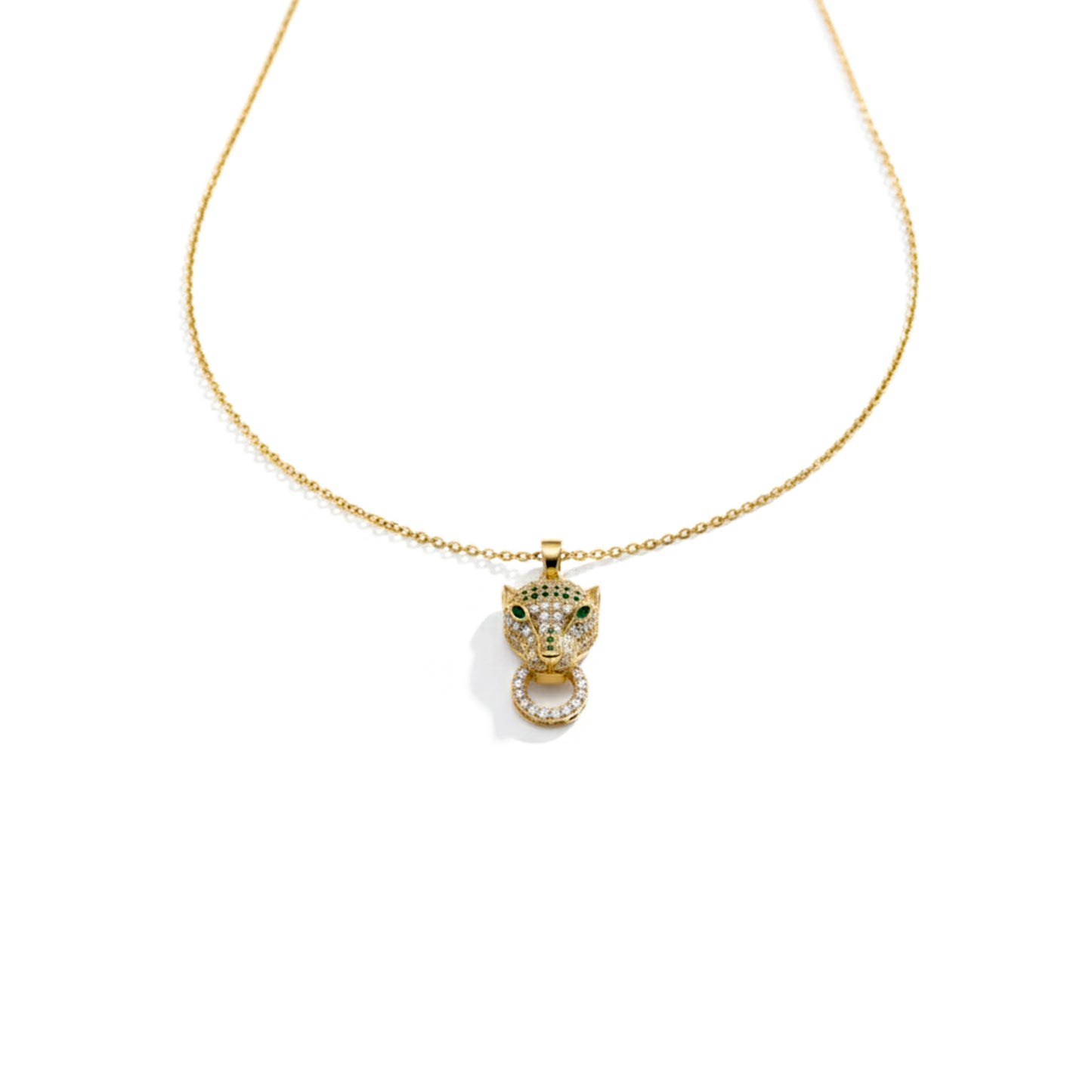 Panther Head Gold Necklace