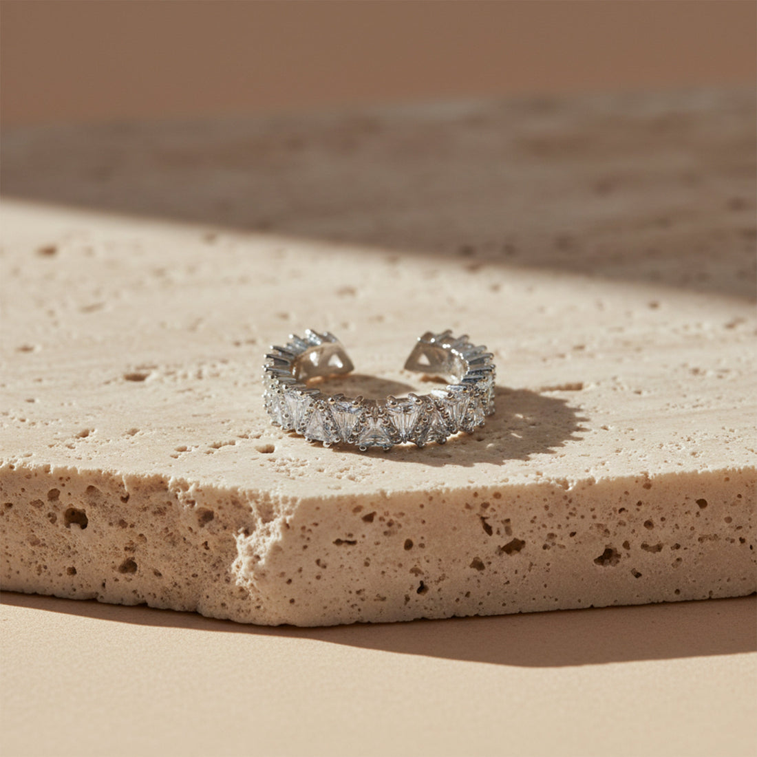 Celestia Spark Zircon Open Ring