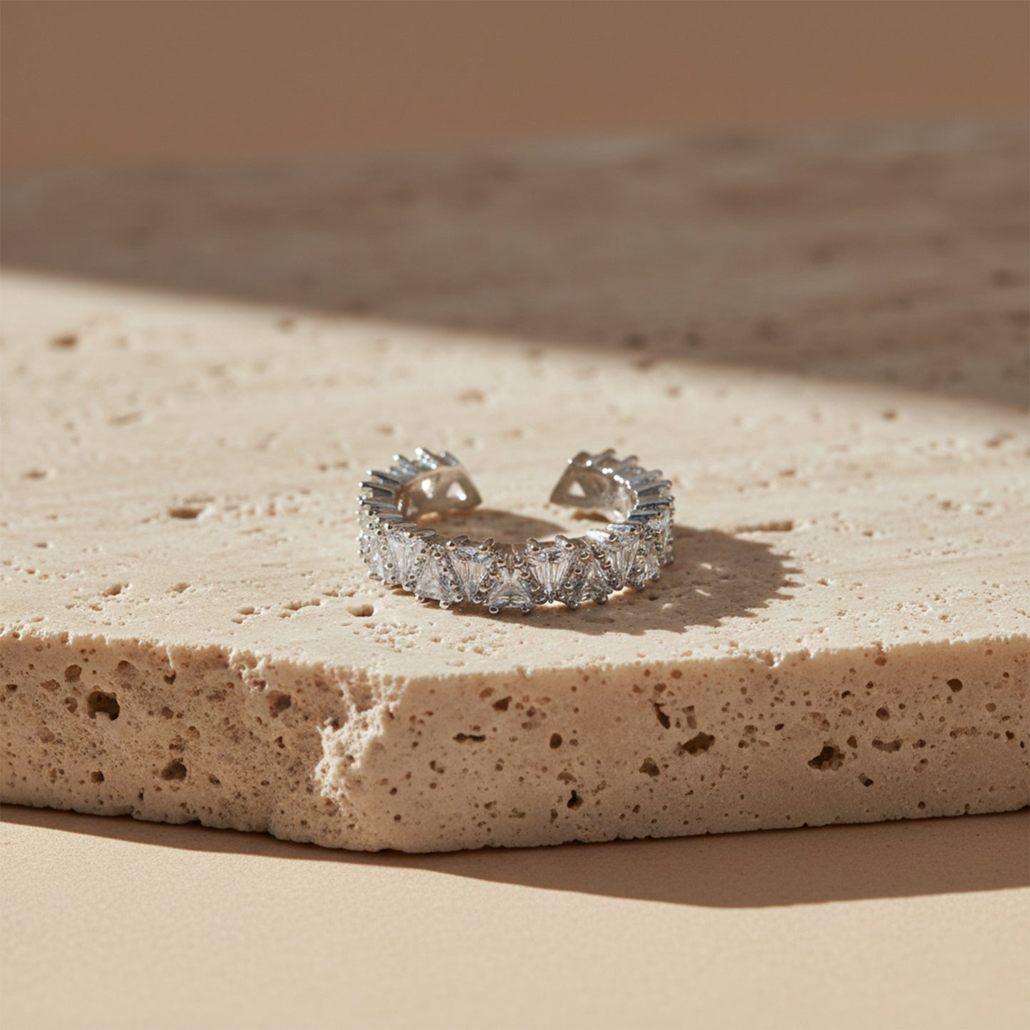 Celestia Spark Zircon Open Ring