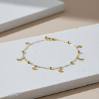 Veloura Butterfly Charm Anklet