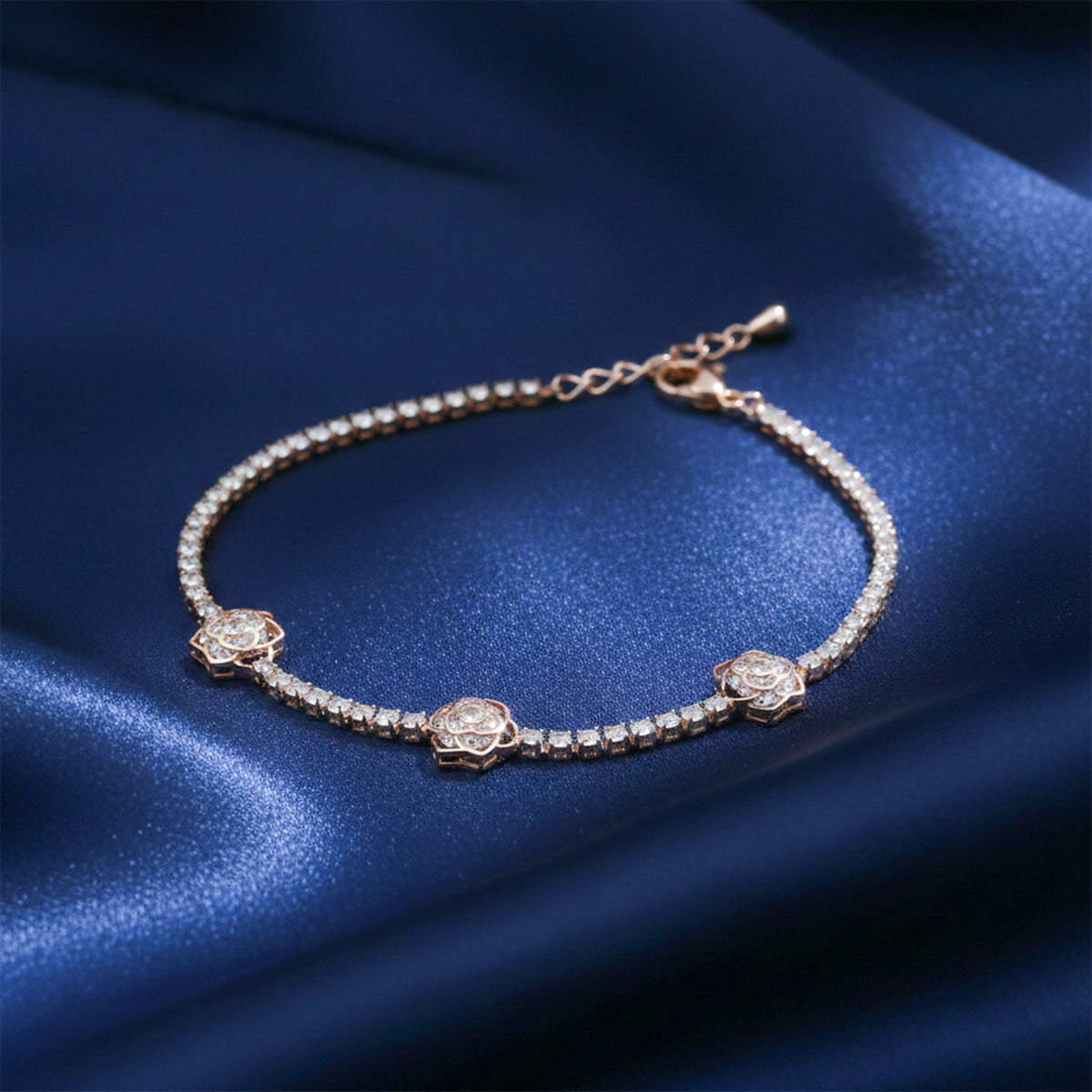 Rose Elegance Diamond Bracelet